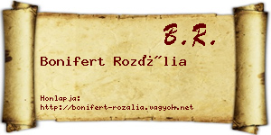 Bonifert Rozália névjegykártya