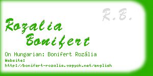 rozalia bonifert business card